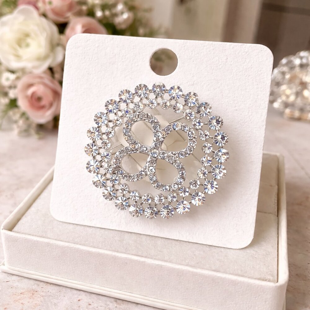 Crystal Rhinestone Vintage Style Brooch Bag Charm